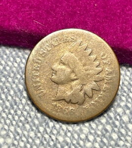 (#100247) �C���f�B�A���w�b�h�Z���g�i�y�j�[�j1866�N�� AG/G �ł����A���H�͂���܂���B