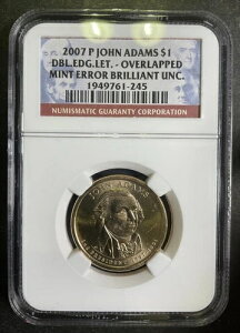 NGC MS BU 2007-P �W�����E�A�_���X DBL.EDG.LET.-OVERLAPPED �~���g�G���[ �S�[���f���_���[ SG