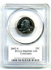 PCGS PR69DCAM 2002 S �N���b�h ���C�W�A�i�B �v���[�t �f�B�[�v�J���I �N�H�[�^�[ 25�Z���g�R�C��#722
