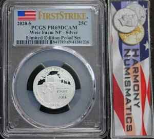 2020 S WEIR FARM �V���o�[ 25�Z���g PCGS PR69DCAM NP FS LIMITEDTD ED �V���o�[�v���[�t�Z�b�g