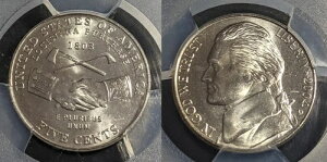 �A�����J 2004 D 5c 5�Z���g�j�b�P�����a���_�� PCGS MS65 GEM UNC #2268