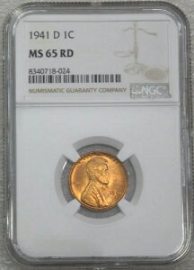 1941�N D �����J�[�� �Z���g NGC MS65RD �u���C�g���b�h���X�^�[�A�V�i�Ӓ�ς� #U59C