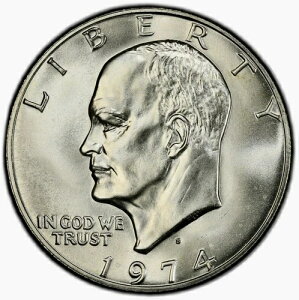 �V���o�[ �A�C�[���n���[ �A�C�N �h�� 1974 S PCGS �O���[�h MS 65 ������ 1 �h���R�C��