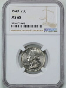 1949�N 25�Z���g ���V���g�� �N�H�[�^�[�h�� MS65 NGC 5716107-008