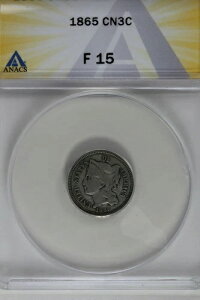 1865 .03 ANACS F 15 3�Z���g�j�b�P���A���o�e�B3�Z���g�s�[�X