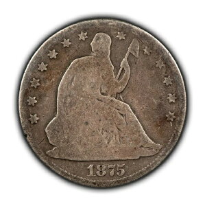 1875�N 50�Z���g ���ȃ��o�e�B �V���o�[ �n�[�t�h�� - �[���ΐ� - �ǍD+ - SKU-H3476