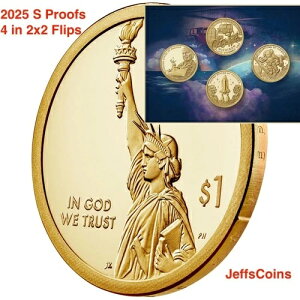 2025 S PROOF �Z�b�g �~�V�K�� �t�����_ �e�L�T�X AR �A�����J���C�m�x�[�V�����h�� 2x2 �t���b�v