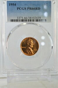 PR66RD 1954�N ���b�h�����J�[�� �E�B�[�g�y�j�[ PCGS �O���[�h 1�Z���g �v���[�t ������ �󏭃R�C��
