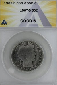 1907-S .50 ANACS G 6 �o�[�o�[�n�[�t�_���[�A���o�e�B�w�b�h�n�[�t�A50�Z���g
