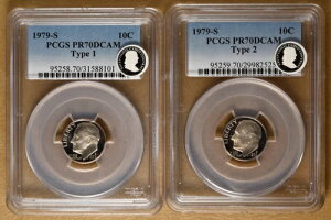 1979�N �^�C�v1���^�C�v2 �v���[�t ���[�Y�x���g �_�C�� PCGS PR70DCAM