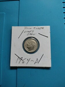 1964�N�� D ROOSEVELT ERROR DIME DDR FS 802 �t���g�[�`�B�D�ꂽ���C�g�A�g�[���A�O���[�h