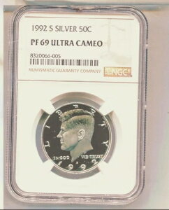 1992-S �V���o�[ 90% PF69 �E���g���J���I NGC �P�l�f�B �n�[�t�_���[ �v���[�t�R�C�� - ��������