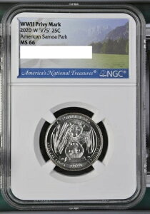 2020�N W �A�����J�̃T���A �p�[�N �N�H�[�^�[ 25�Z���g NGC MS 66 �v���r�[�}�[�N V75 �o�b�g�R�C��