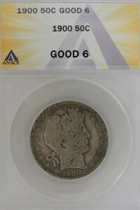 1900 .50 ANACS G 6 �o�[�o�[�n�[�t�_���[�A���o�e�B�w�b�h�n�[�t�A50�Z���g