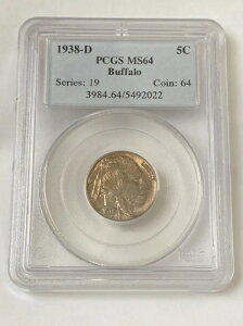 1938-D �o�b�t�@���[�j�b�P�� PCGS MS64 T-9