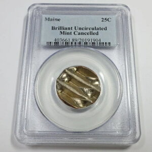 PCGS �u�����A���g �A���T�[�L�����[�g BU �~���g �L�����Z���ς� ���C���B 25 �Z���g �N�H�[�^�[ US #55834A
