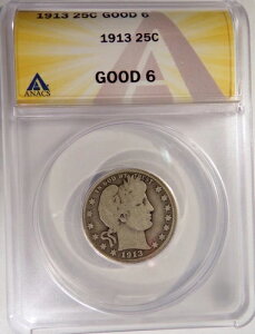 1913�N �o�[�o�[ 25�Z���g ANACS G 6