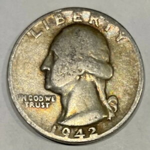 1942-D �_�u���_�C�\�ʃN�H�[�^�[�󏭃o���G�e�B���A�V���o�[US 25�Z���g�R�C��