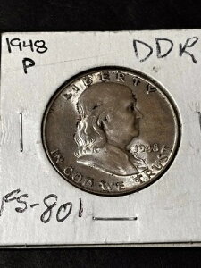 1948�N 50�Z���g �t�����N���� �n�[�t �h�� �t���x�� ���C�� �_�u���_�C ���o�[�X�BFS-801!!!