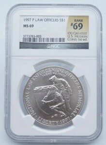 1997�N P �@�����L�O��� $1 NGC MS 69 �ō��z�R�C�� - U155