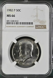 1982-P 50�Z���g �P�l�f�B �n�[�t�_���[ NGC MS66 6811240-012
