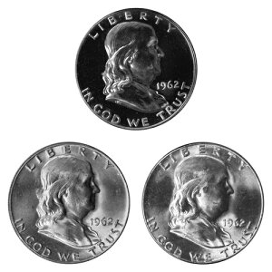 1962�N P P D �t�����N���� �n�[�t�_���[ 50�Z���g �N���Z�b�g �v���[�t��BU US 3 �R�C�� ���b�g