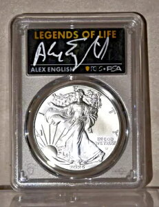2025 �A�����J���V���o�[ �C�[�O�� 1�I���X PCGS MS70 FS Legends of Life Alex �p��T�C������-