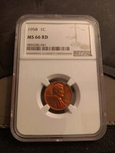 1958-P �����J�[���E�E�B�[�g�E�y�j�[ NGC�F�� MS 66 RD �ʏ�����Ԃ�