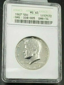 1967 SMS �P�l�f�B�n�[�t�h�� ANACS MS65 DDR-005 DMR-14 �_�u���_�C OBV-