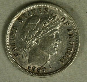 1897�N�o�[�o�[10�Z���g�B�V���[�v�Ŗ��͓I�ȏ������t�B�\�ʂɏ�����B