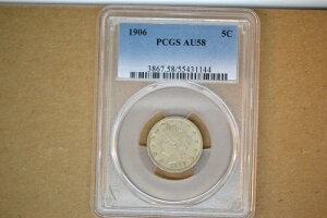 1906�N�����o�e�B�w�b�h�E�j�b�P�� - PCGS AU-58�B�������A�I���W�i���ł��B
