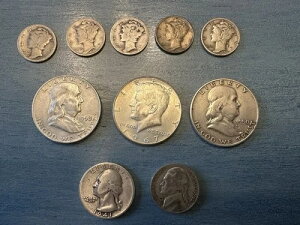 ���B���e�[�W �V���o�[ US �R�C���R���N�V���� 10�Z���g�A25�Z���g�A50�Z���g