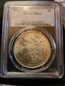 1900�N-P PCGS MS62 ���[�K���V���o�[�h�� *�z���C�g*-