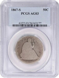 1867�N -S���R�̏��_�����n�[�t�h�� AG03 PCGS-