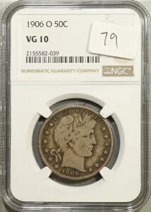 1906-O �o�[�o�[ �n�[�t�_���[ 50�Z���g NGC VG10 #2-039