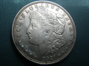 1921�ND MORGAN $ - AU+/ UNC-Exc. �~���g�O�����d��-V. ���i��-���M���ׂ��_���[�W�Ȃ�