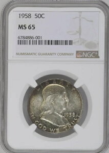 1958�N �t�����N���� �����ʋ�� �n�[�t�h�� MS65 *�g�[��* NGC BX3-32