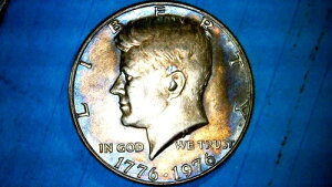 1776/1976-KENNDY**-ERROR ON*S* TRUST CRACK DIE DATE TONED 101