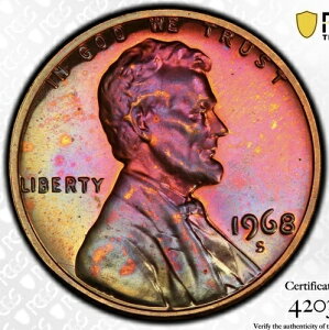 1968-S PR66RB �M�����N�V�[�g�[�� �����J�[���L�O�� PCGS �g�D���[�r���[ �S�[���h�V�[���h �����X�^�[