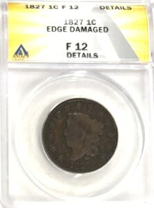 1827�N �R���l�b�g�w�b�h ���[�W�Z���g ANACS F12 �ڍ� �G�b�W�_���[�W �������� 1C #82