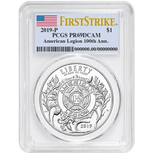 2019-P �v���[�t $1 �A�����J�݋��R�l�� 100���N PCGS PR69DCAM FS �t���b�O���x��