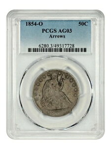 1854-O 50C PCGS AG03 (�A���[�Y) - ���R�̏��_�����h�� - �|�s�����[�^�C�v�R�C��