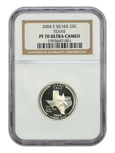 2004-S 25C �e�L�T�X NGC PR70DCAM (�V���o�[) - ���V���g�� 50 �B 25�Z���g�d��