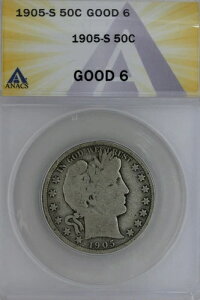 1905-S .50 ANACS G 6 �o�[�o�[�n�[�t�_���[�A���o�e�B�w�b�h�n�[�t�A50�Z���g