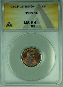 1929�N �����J�[���E�B�[�g�Z���g 1C �R�C���g�[�� ANACS MS 64 RB (15)-