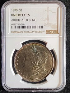 1890-P �ǎ��ȓ��t�̃����K���E�_���[ NGC UNC �ڍ� �l�H�F�� T5539