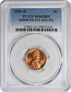 1951-D �����J�[�� �Z���g FS-512 OMM MS65RED PCGS