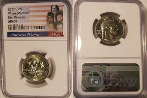 2022 S Wilma Mankiller 25c NGC MS 68 �A�����J�� ���f�B�[�X �N�H�[�^�[ �t�@�[�X�g�����[�X-