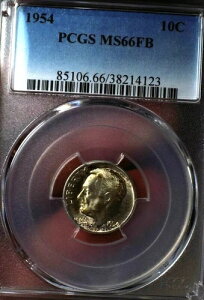 ���[�Y�x���g �V���o�[�_�C�� 1954�N PCGS MS 66 FB++++++ �A���_�[�O���[�h �p�X�e���g�[��