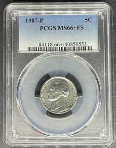 1987-P �W�F�t�@�[�\�� �j�b�P�� PCGS MS-66+ FS�A3 �_�w���� 5 �h������!!